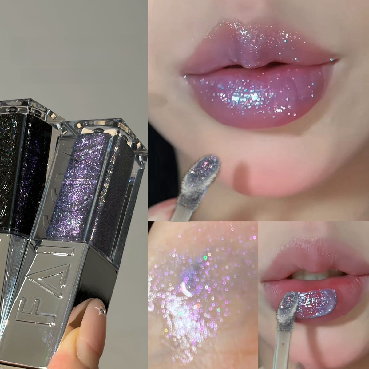Shimmering Pearlescent Lip Gloss | High-Shine Finish