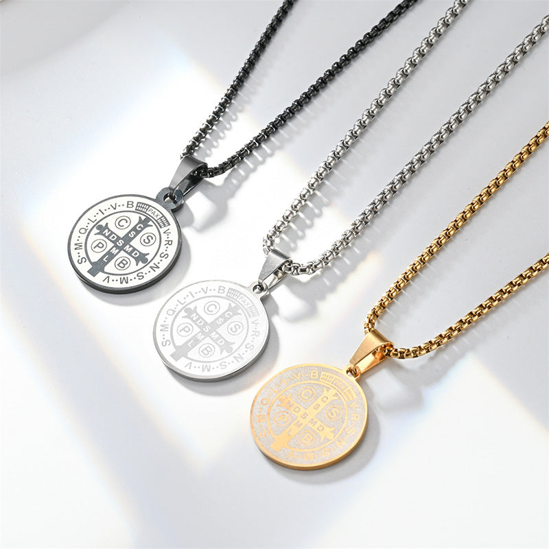 Stainless steel round badge