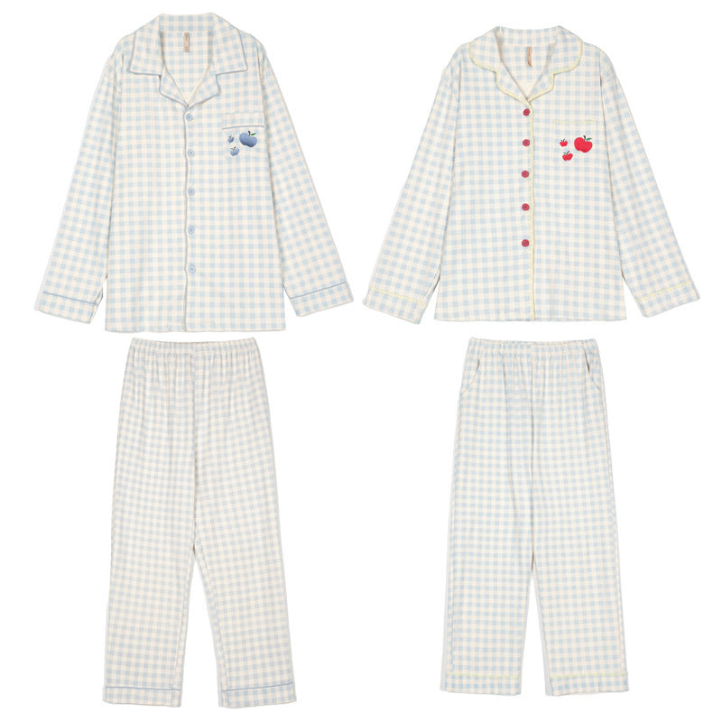 Cotton Cartoon Button-Up Pajama Set