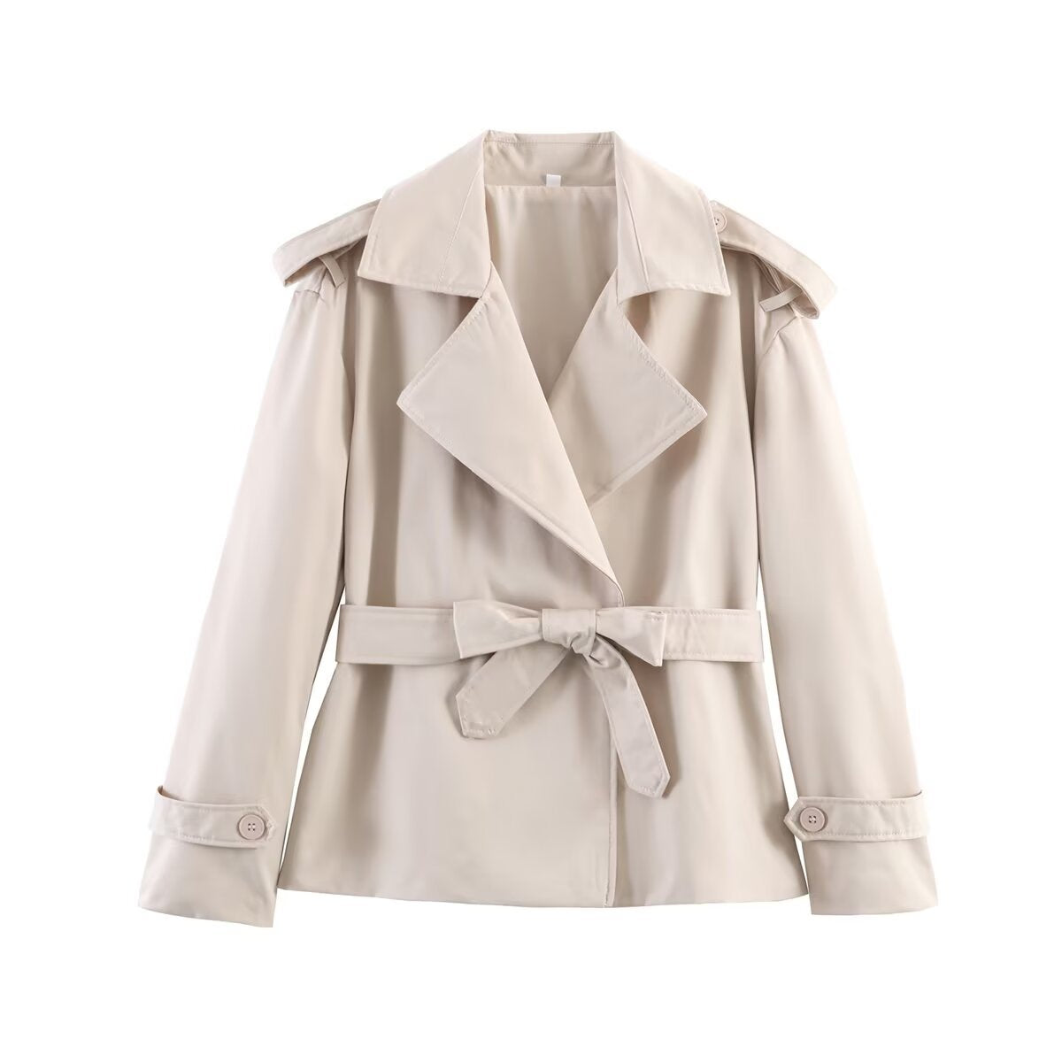 Women's Short Trench Coat – Belted Lapel Coat in 8 Colours | Casual & Semi-Formal