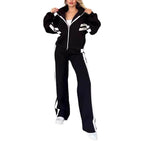 Striped Zipper Tracksuit for Women