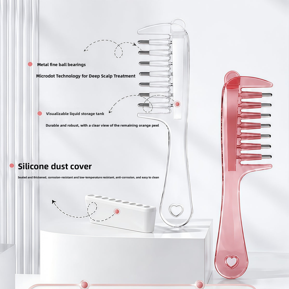 Red Light Scalp Massager & Serum Applicator Comb