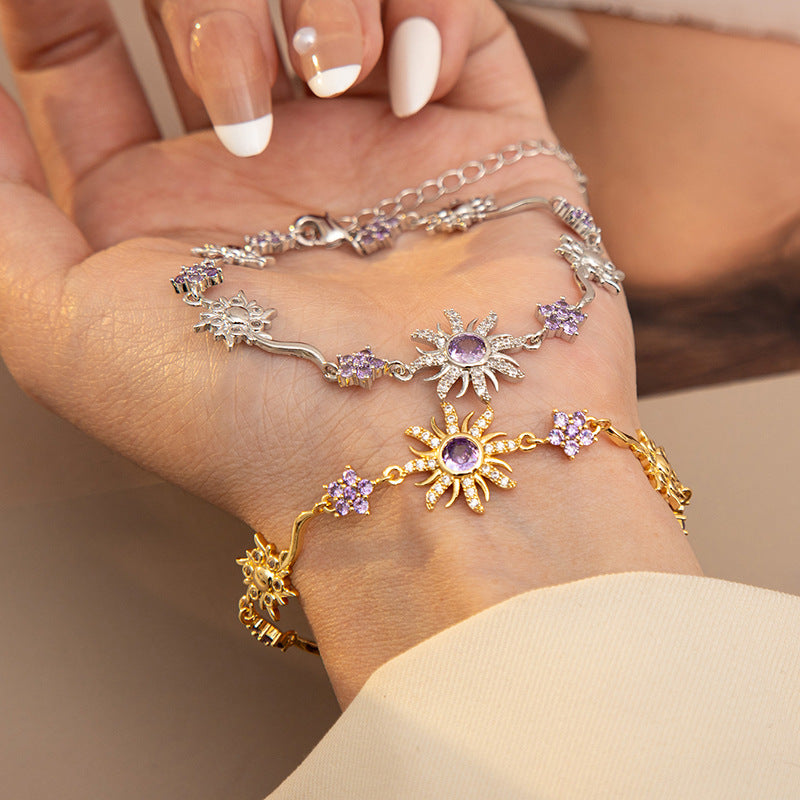 Sunflower Zircon Bracelet for Women