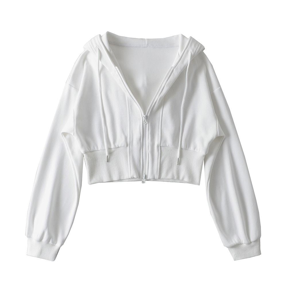 Women's Cropped Double-Zip Hoodie