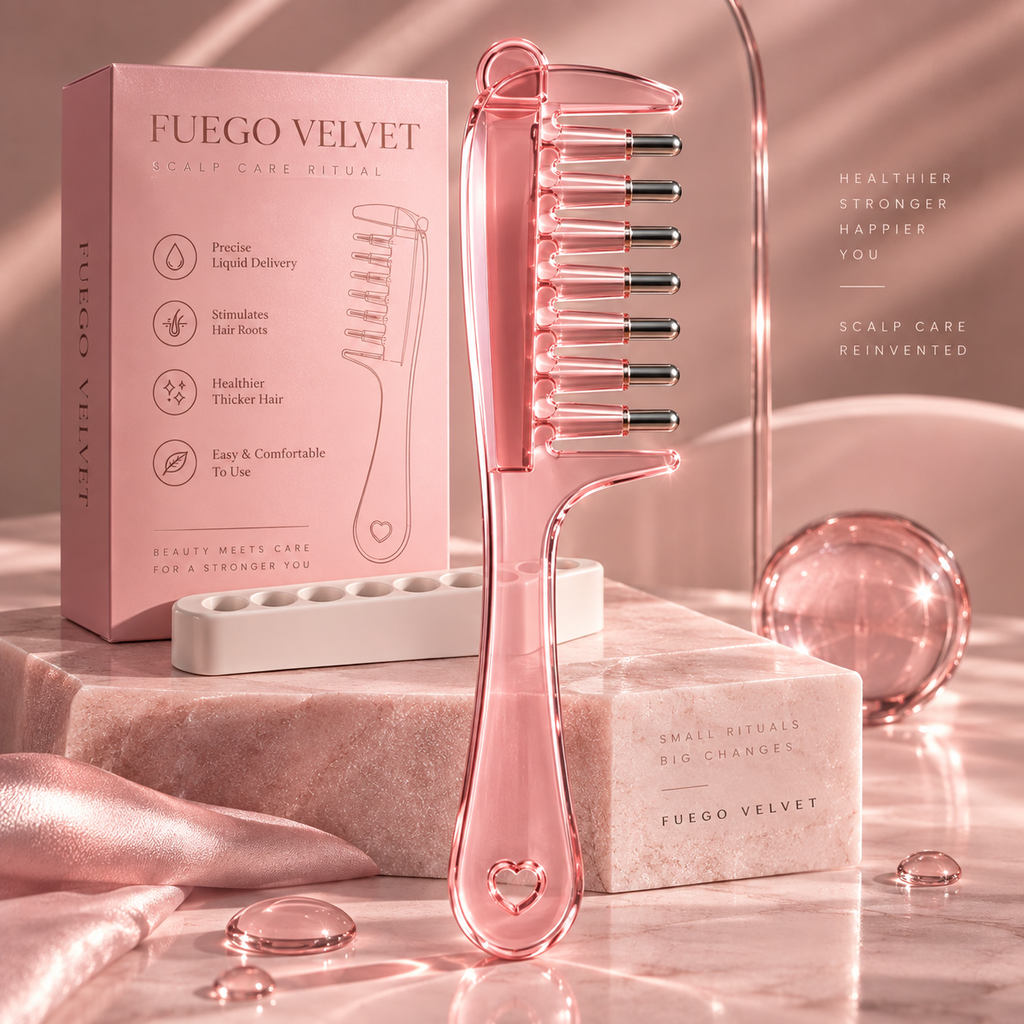 Red Light Scalp Massager & Serum Applicator Comb