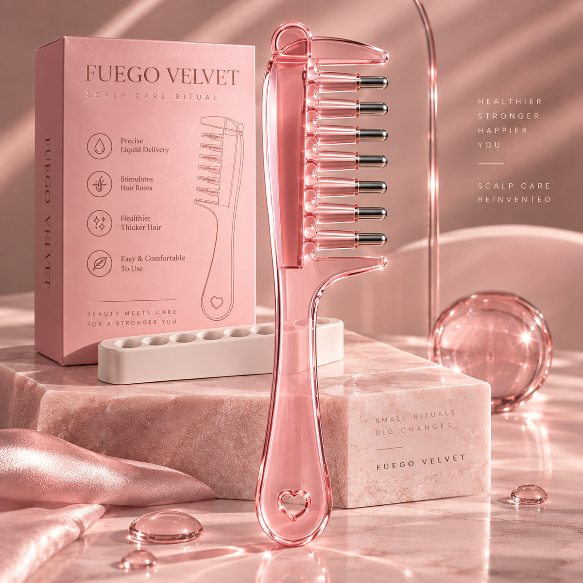 Red Light Scalp Massager & Serum Applicator Comb
