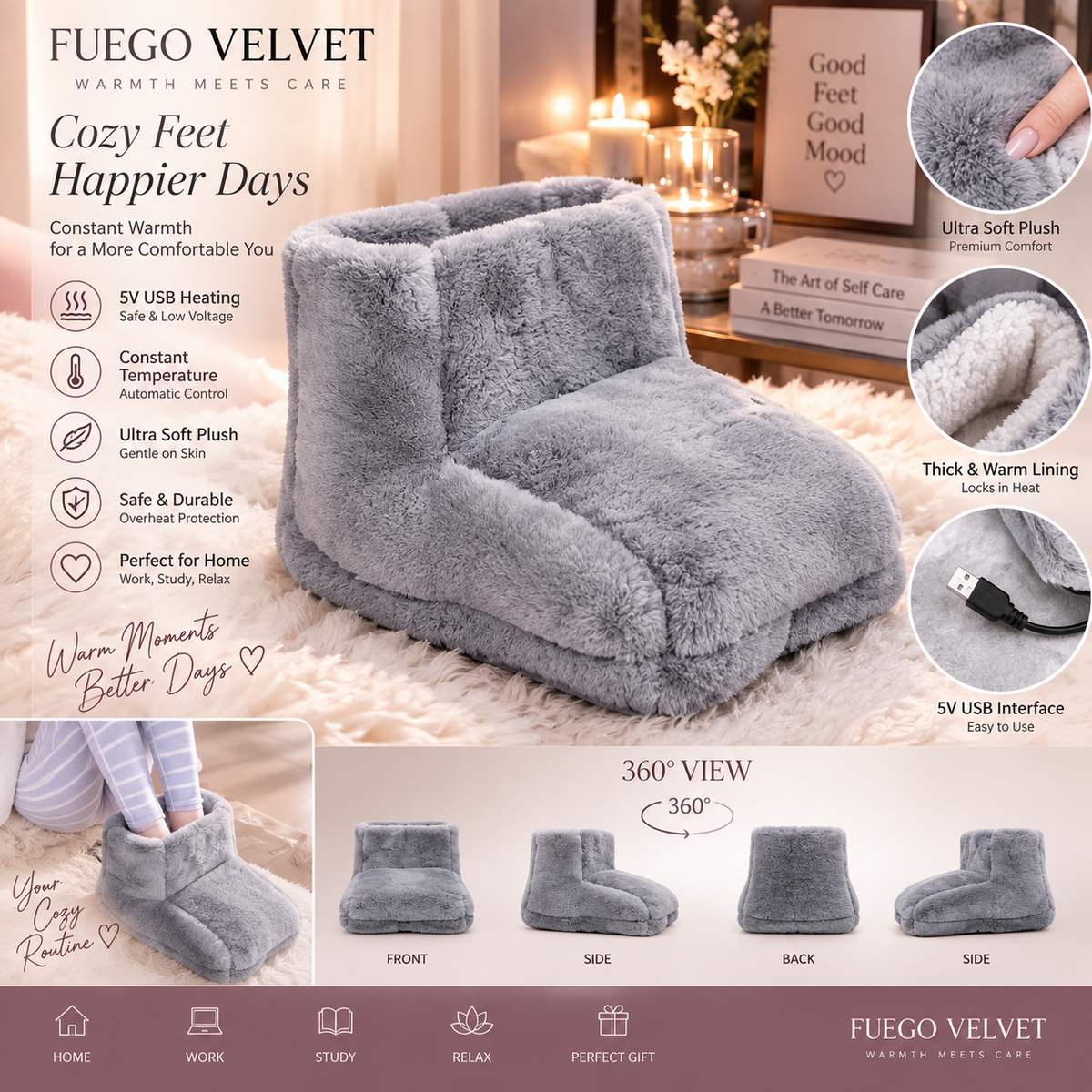 USB Heated Foot Warmer Product