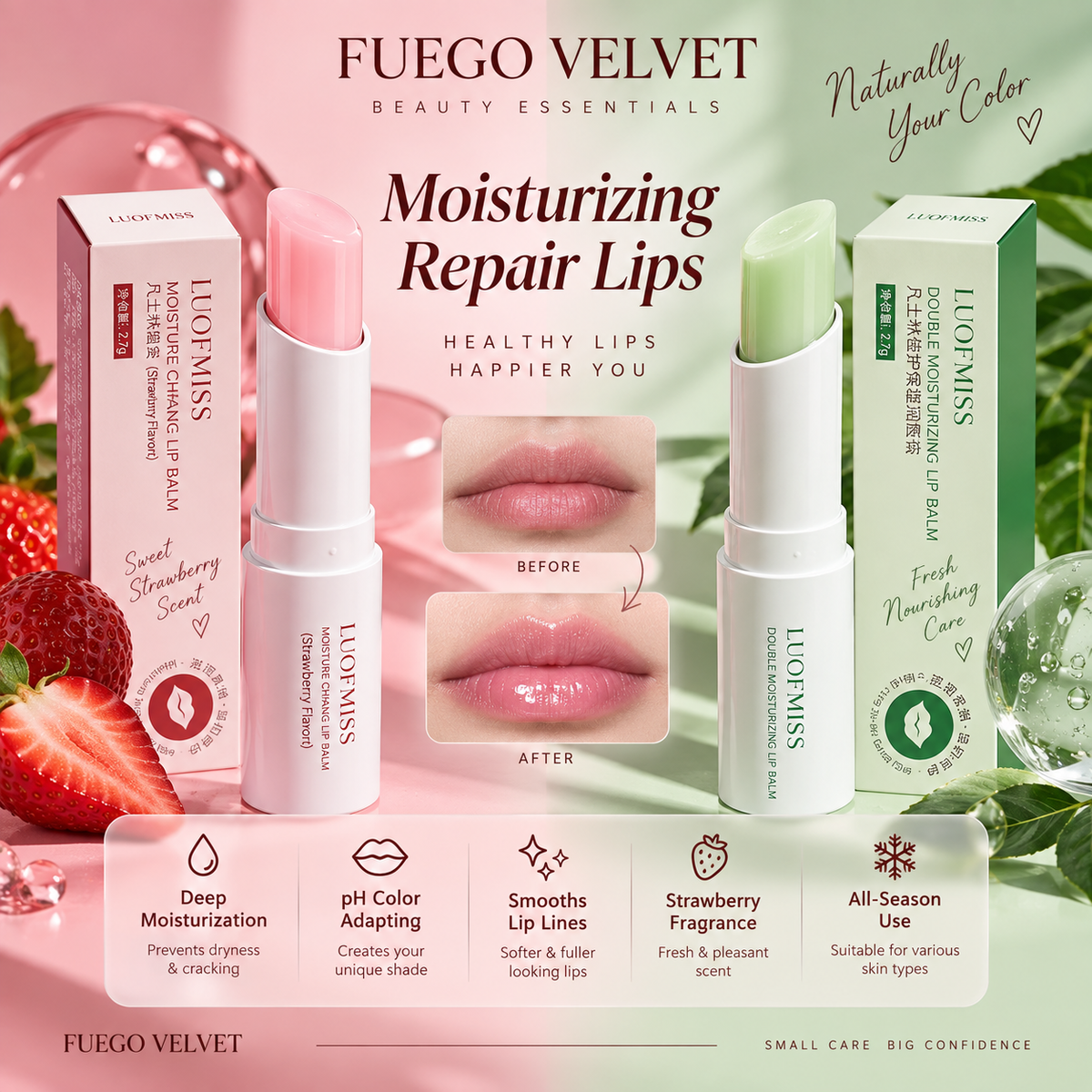 Hydrating Color Changing Lip Balm