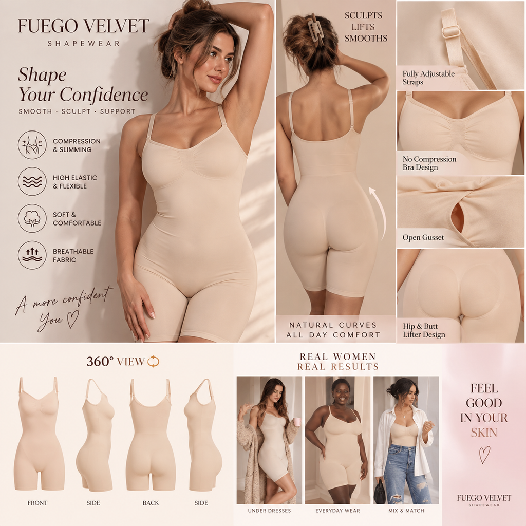 Seamless Tummy Control Shapewear Bodysuit