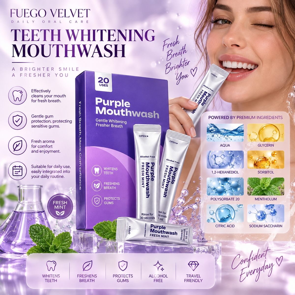 Mint Fresh Breath Mouthwash