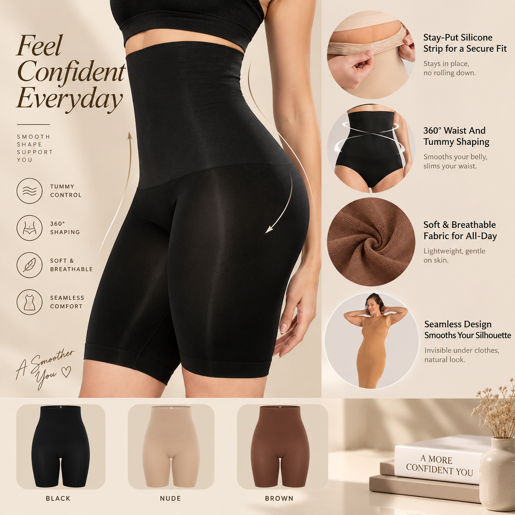 High-Waisted Silicone Shapewear Pants