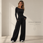 Women's Asymmetric Top & Wide-Leg Pants Set