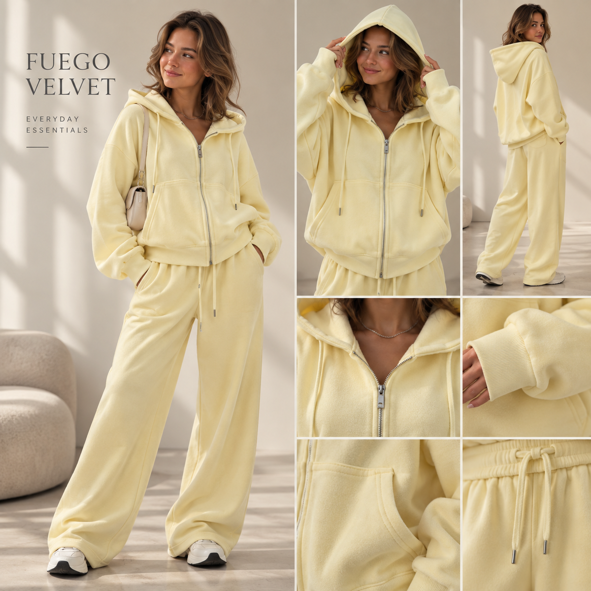Women's Relaxed Zip Hoodie & Pants Set