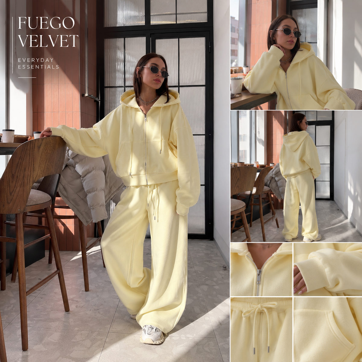 Women's Relaxed Zip Hoodie & Pants Set