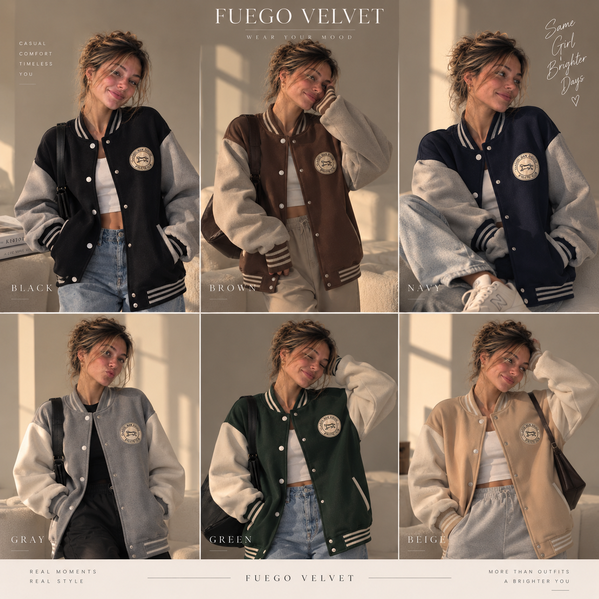 Retro Loose Fit Baseball Jacket