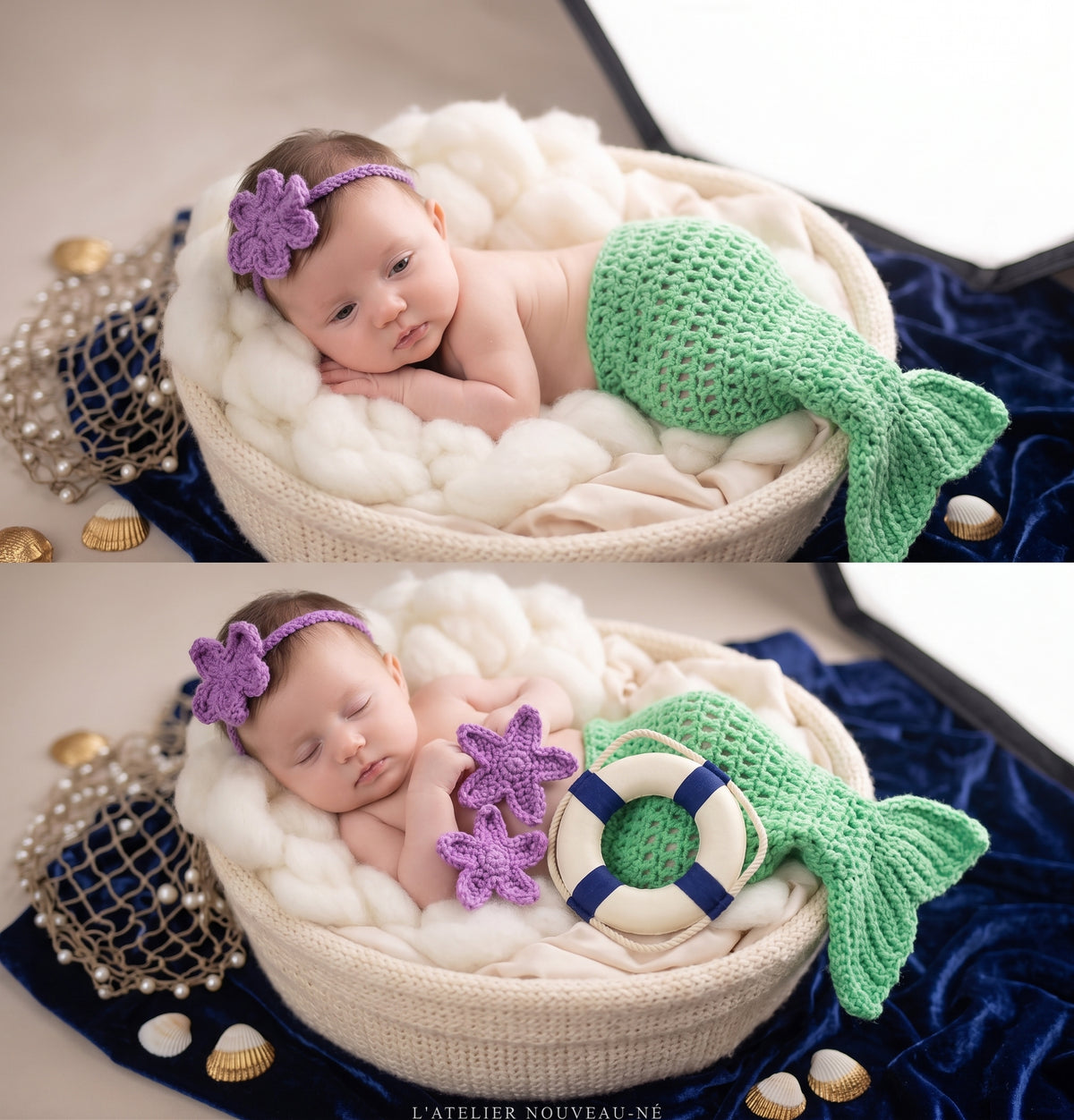 Baby Mermaid Photography Costume – Newborn to 100 Days