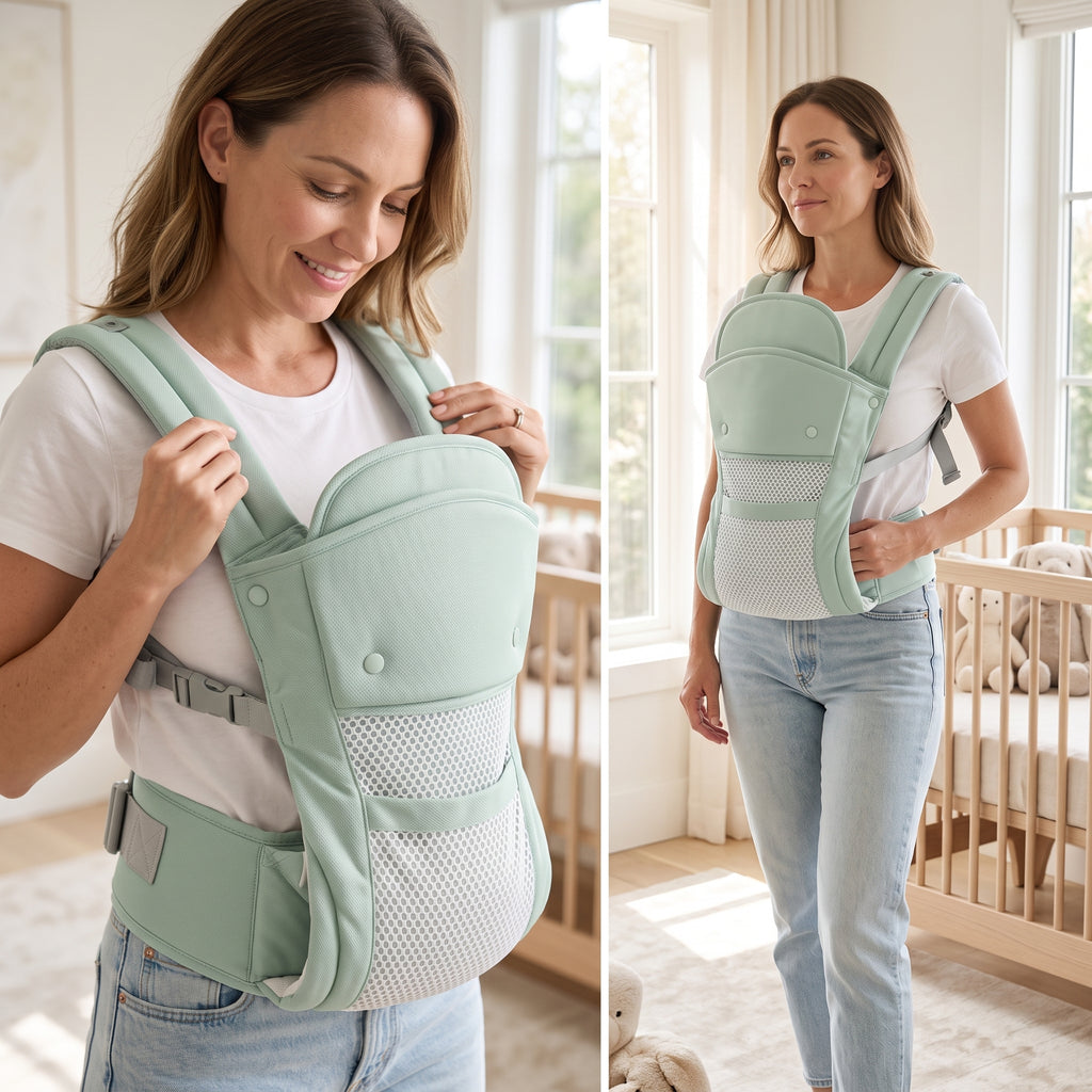 Lightweight Mesh Baby Carrier – Convertible Shoulder Design