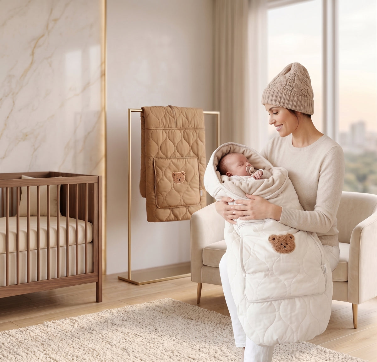 Windproof Winter Baby Blanket – Cotton Animal Patterns