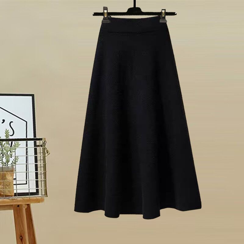 Women's High-Neck Knit Sweater & Mini Skirt Two-Piece Set | Elegant Autumn Winter Outfit
