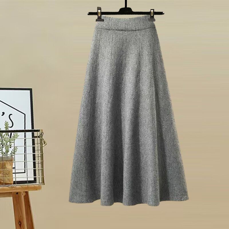 Women's High-Neck Knit Sweater & Mini Skirt Two-Piece Set | Elegant Autumn Winter Outfit