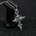 Gothic Cross Skull Pendant Necklace | Retro Halloween Zinc Alloy Chain