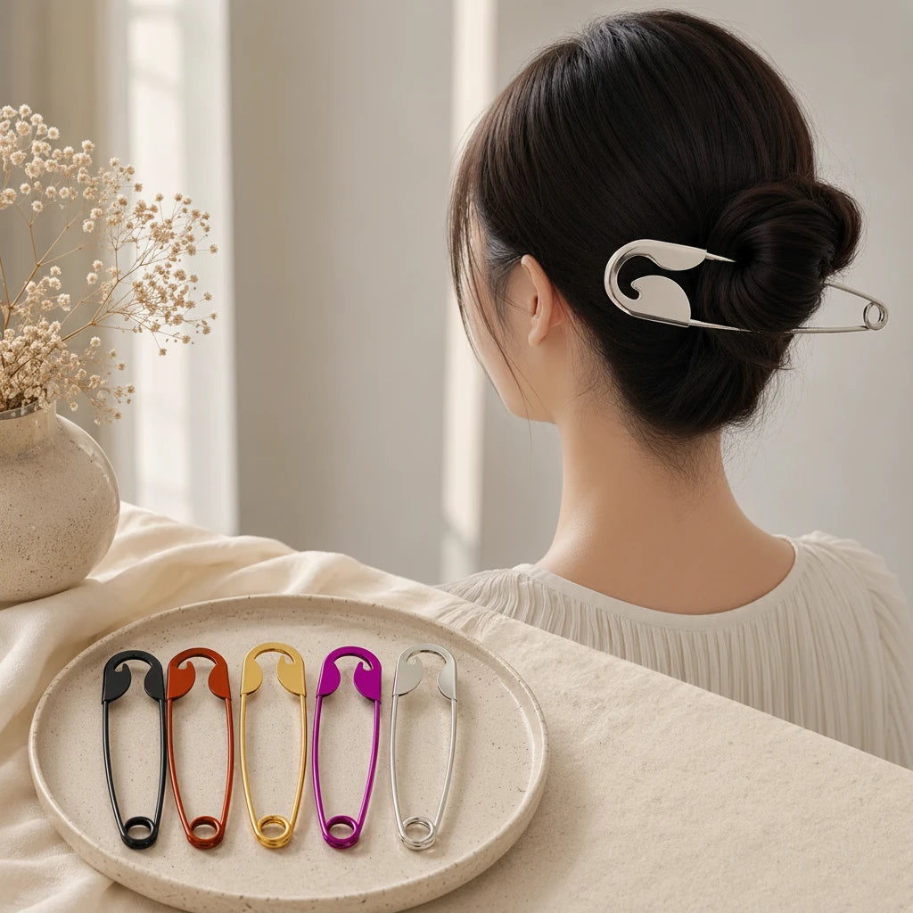 Metal Shark Clip Hair Pin – Strong Grip Alloy Claw for Thick Hair & Buns