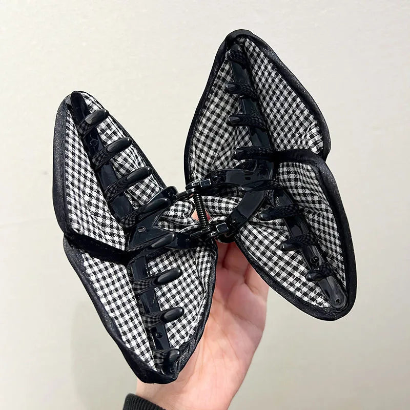 Rhinestone & Pearl Bow Hair Claw Clip | Elegant Women's Hair Accessory