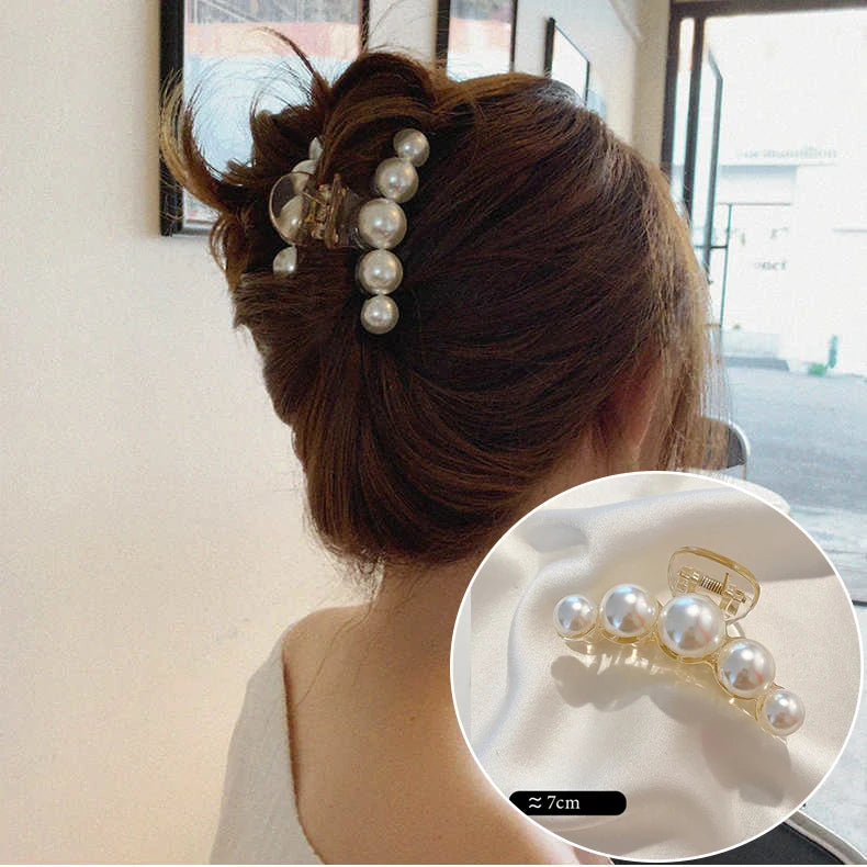 Gold S-Shaped Metal Hair Claw Clip for Women – Elegant Korean Duckbill Ponytail Clip