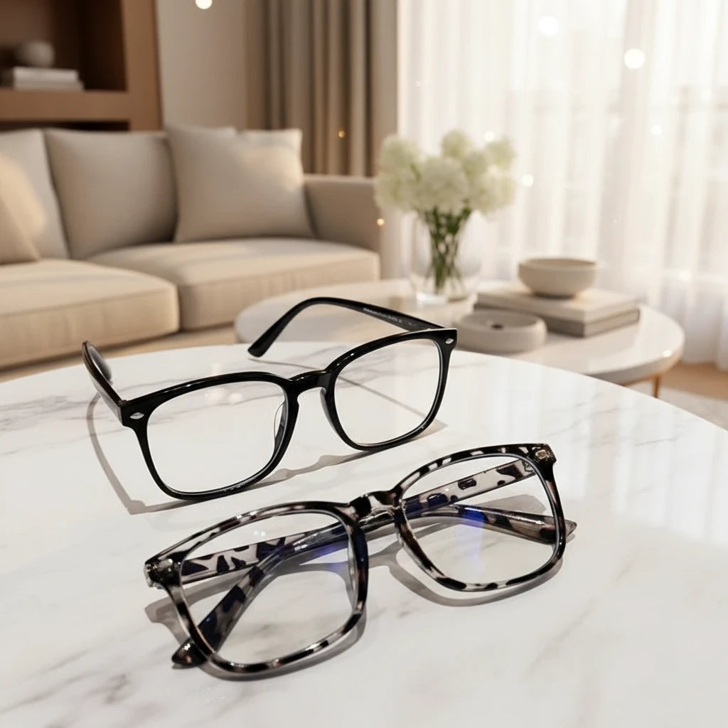 Women's Blue Light Blocking Glasses Set (2 pcs) | Minimalist Square Frames
