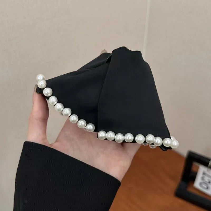 Rhinestone & Pearl Bow Hair Claw Clip | Elegant Women's Hair Accessory