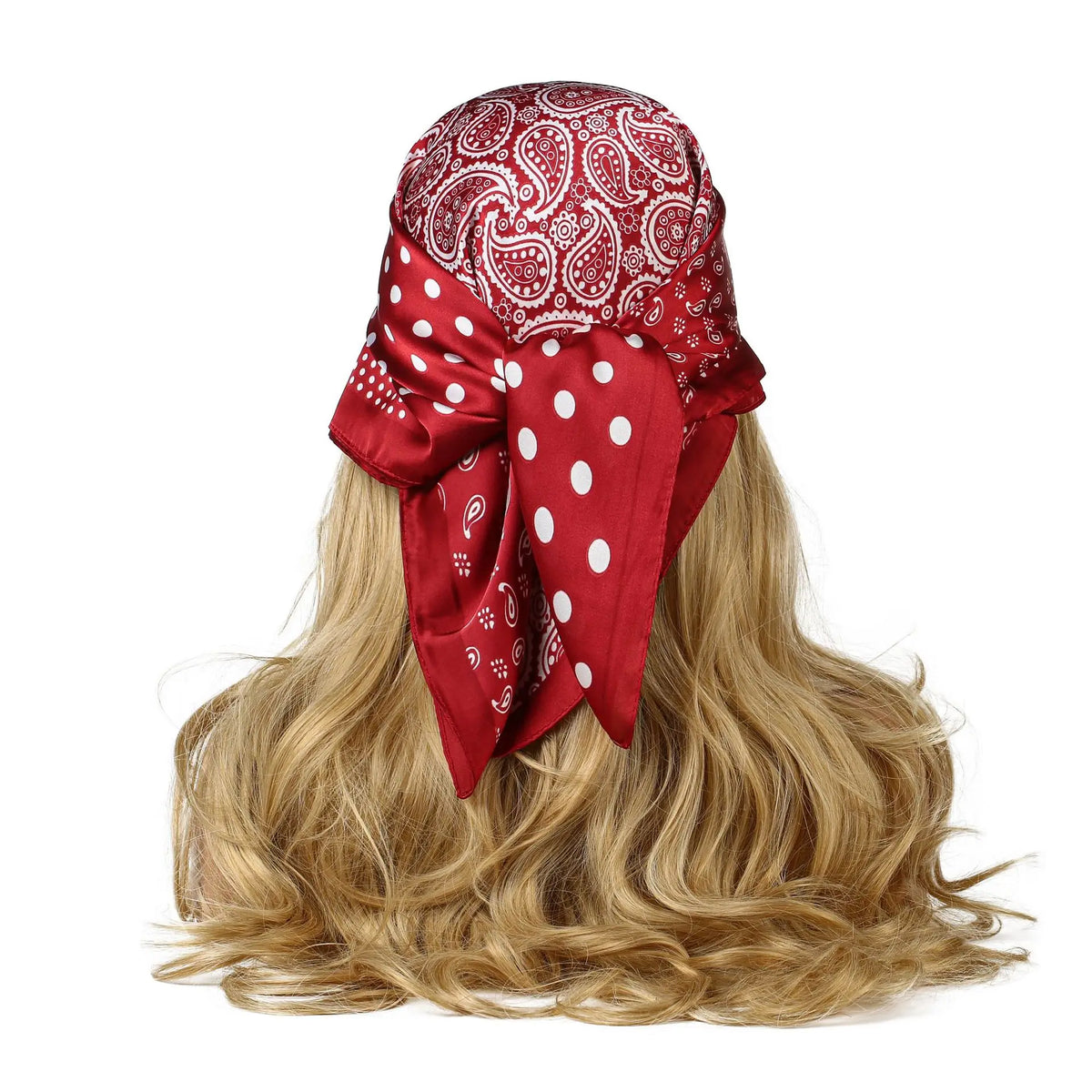 70cm Hair Print Silk-Feel Scarf | Women's Luxury Neck Tie & Shawl Wrap