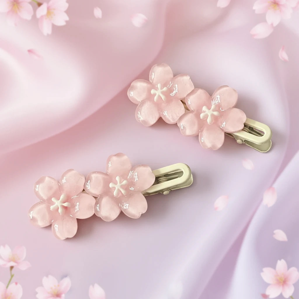 1pc/2pcs five-petal colorful duck clip, women's flower pattern hair accessories, women's hair accessories hair clip, suitable fo