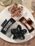 Burgundy Bow Hair Claw Clips Set (4 pcs) | Multi-Style Autumn Red Hair Accessories