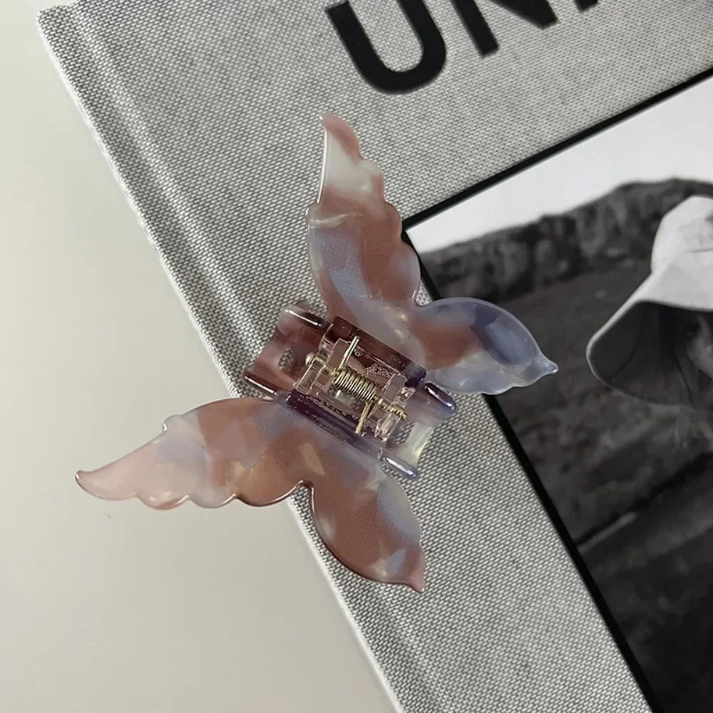 Butterfly Hair Claw Clip – Sweet French Acetate Barrette for Women