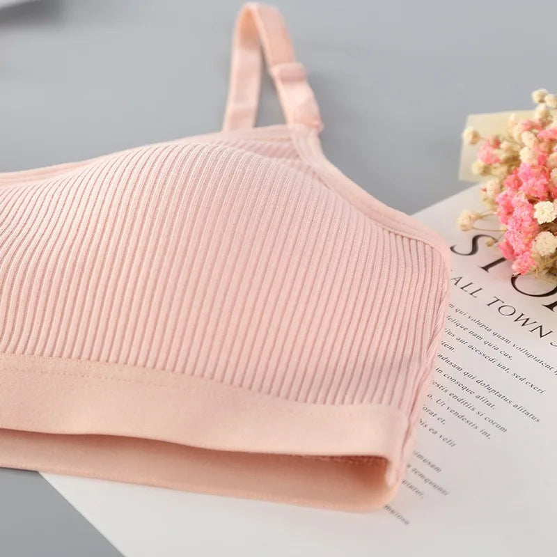 Padded Bandeau Tube Top Bra – Wireless Comfort Crop Top with Adjustable Straps