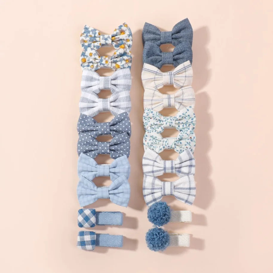 Mini Bow Hair Clips Set – 20 Pcs | Cute Daisy Barrettes for Girls