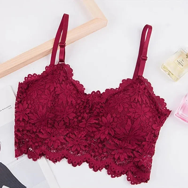Lace Back Bra | Wire-Free Gather Support Bra for Small Busts