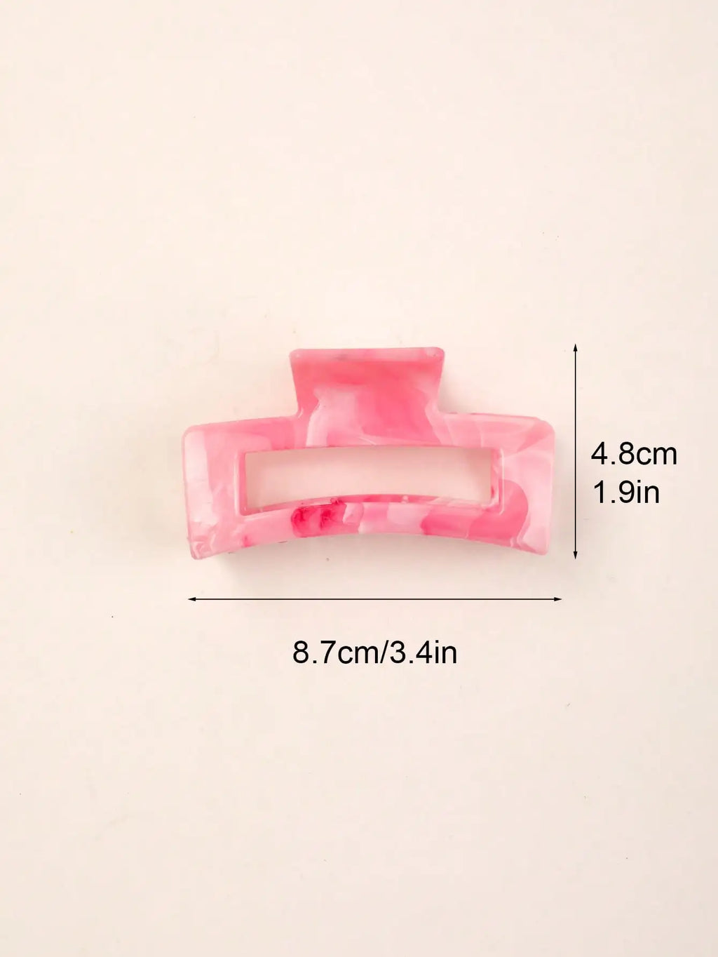 Large Marble Hair Claw Clips Set (2 pcs) | Strong Hold Banana Jaw Clips for Thick Hair