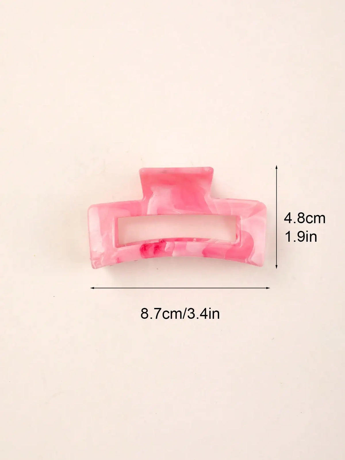 Large Marble Hair Claw Clips Set (2 pcs) | Strong Hold Banana Jaw Clips for Thick Hair