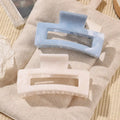 Large Marble Hair Claw Clips Set (2 pcs) | Strong Hold Banana Jaw Clips for Thick Hair
