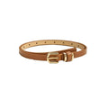 Women's Slim PU Leather Waist Belt | Minimalist Black Dress Belt