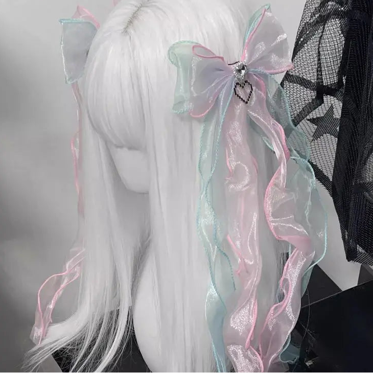 Angel Wing Big Bow Hair Clip | Y2K Harajuku Gothic Hair Accessory