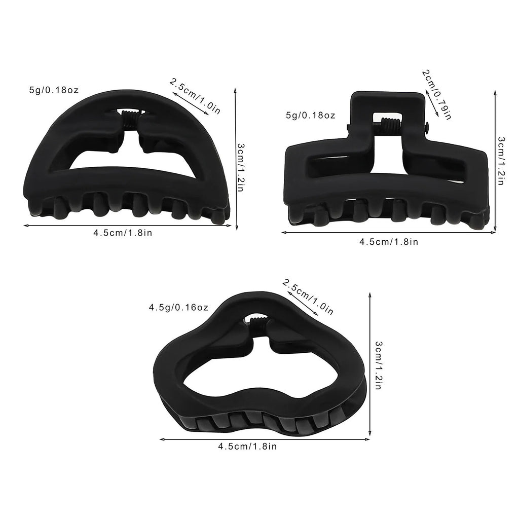 Frosted Geometry Hair Claw Clip – Women's Mini Barrette Hair Accessories