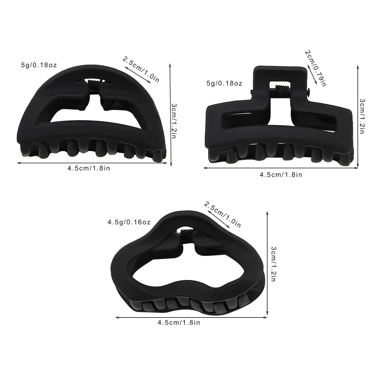 Frosted Geometry Hair Claw Clip – Women's Mini Barrette Hair Accessories