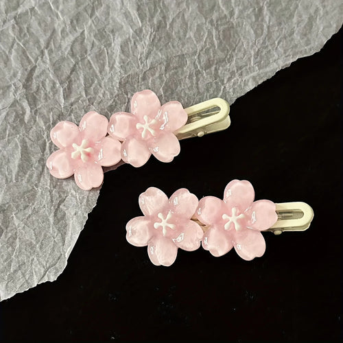 1pc/2pcs five-petal colorful duck clip, women's flower pattern hair accessories, women's hair accessories hair clip, suitable fo