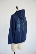Women's Sequin Angel Wings Hoodie | Y2K Oversized Pullover Jacket