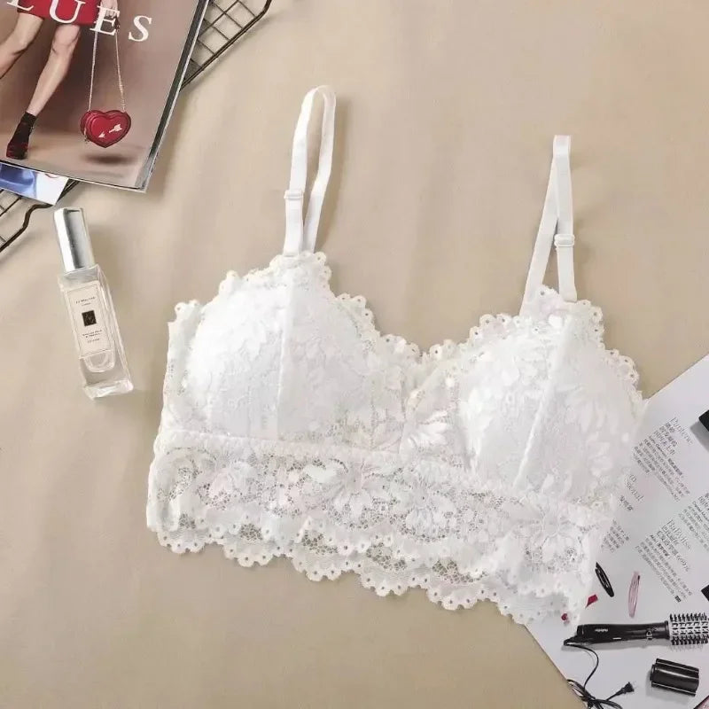 Lace Back Bra | Wire-Free Gather Support Bra for Small Busts