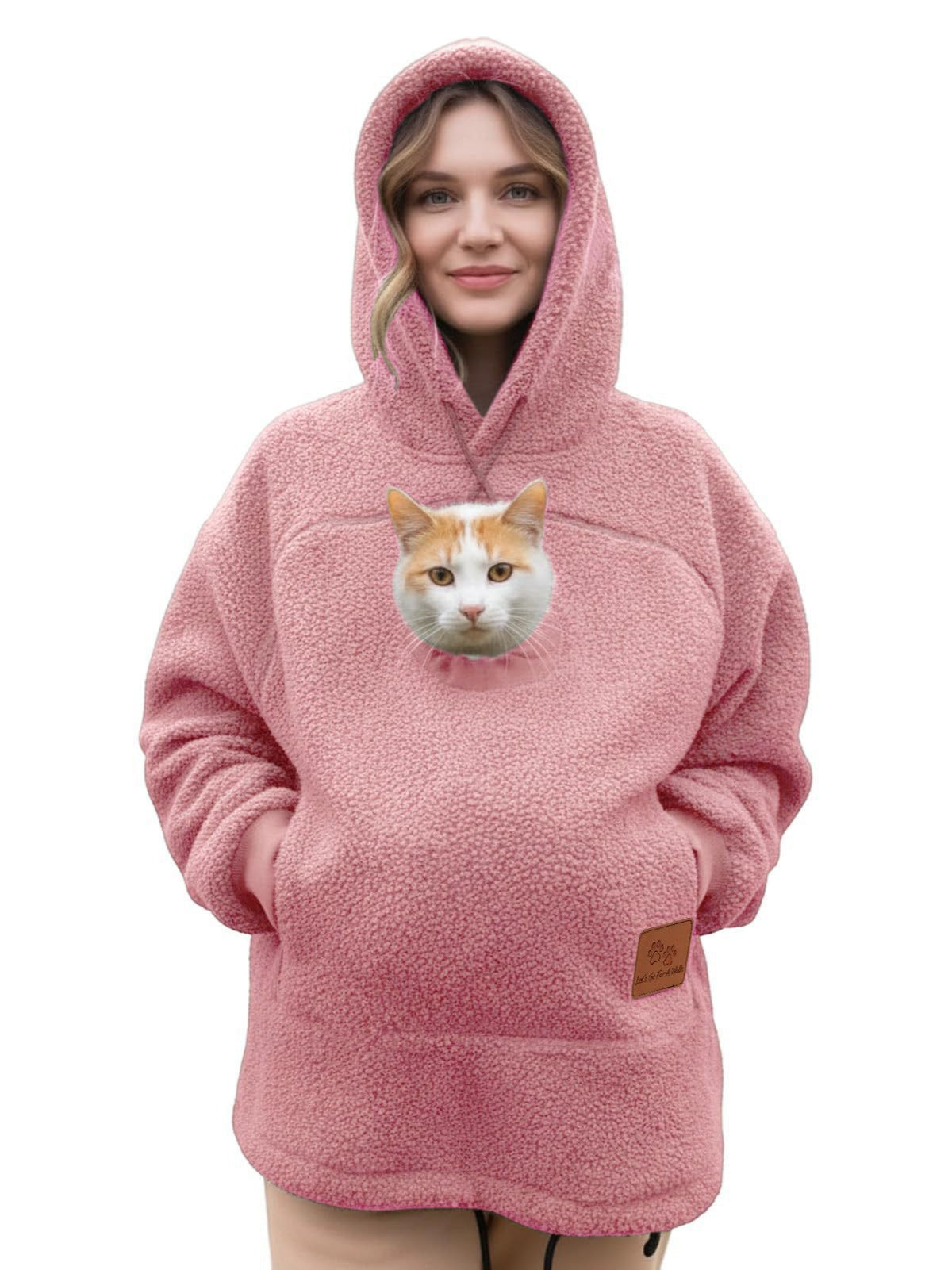 Women's Oversized Fleece-Lined Pullover Hoodie