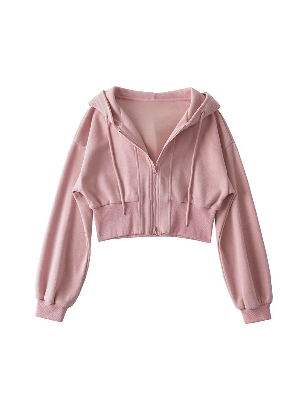 Women's Cropped Double-Zip Hoodie