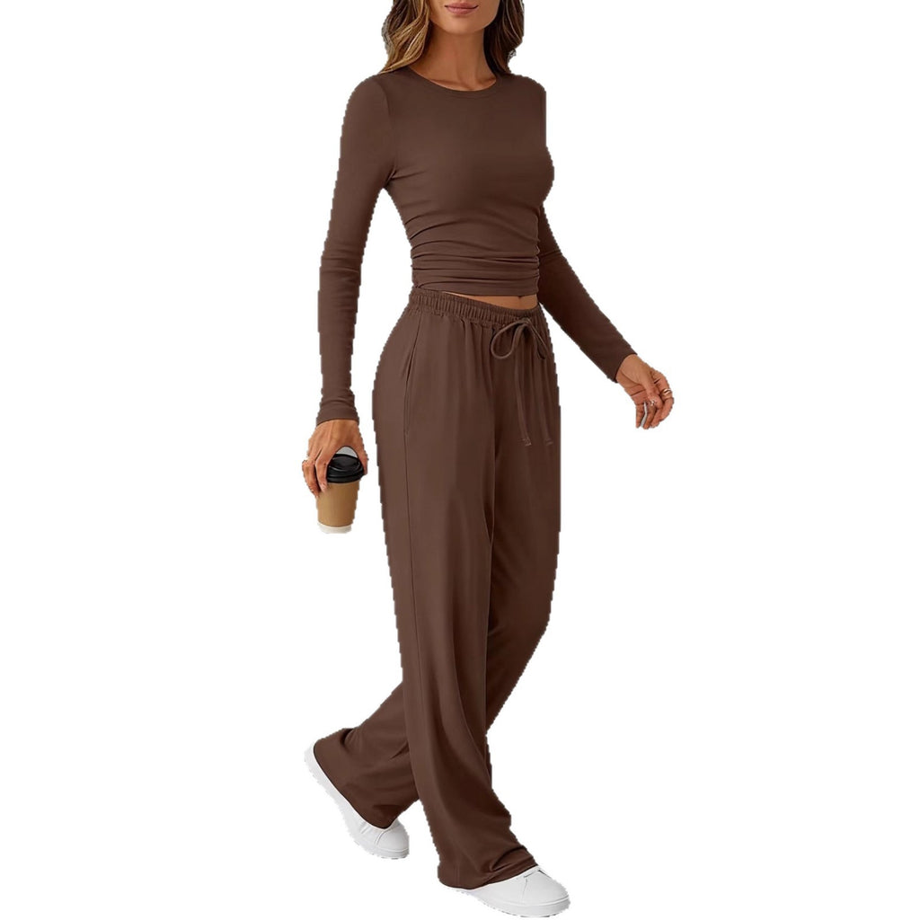 Women's Knit Long-Sleeve Tracksuit Set